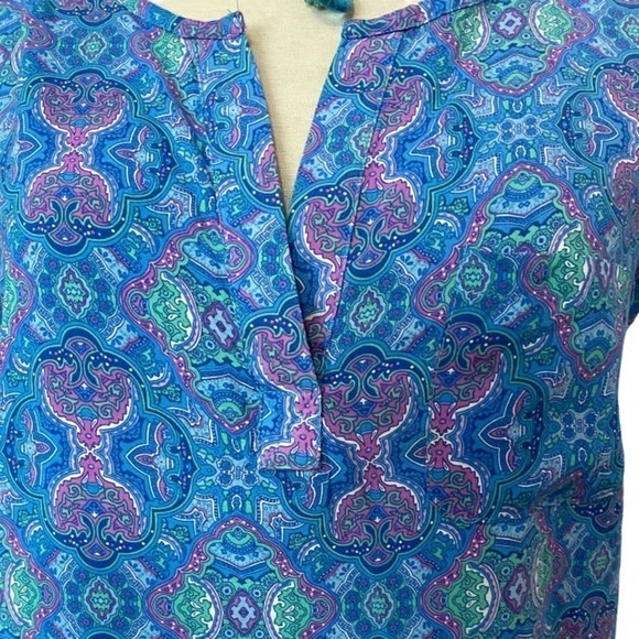 𝅺❤️willi Smith Floral Short Sleeve Top Size M - Picture 4 of 7